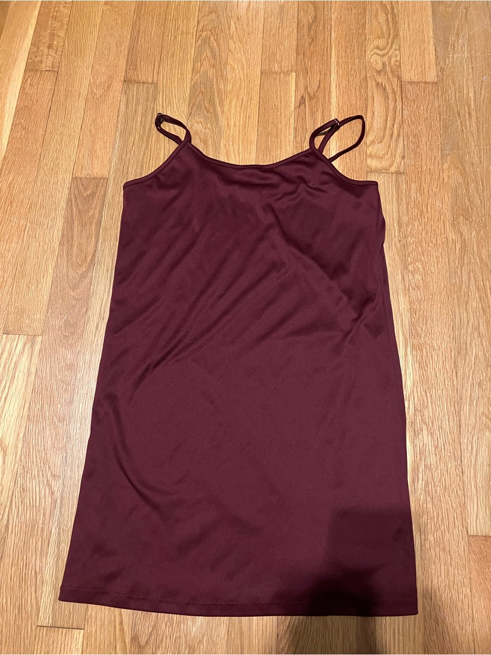 Women’s Burgundy Spaghetti Strap Slip Dress Size Medium